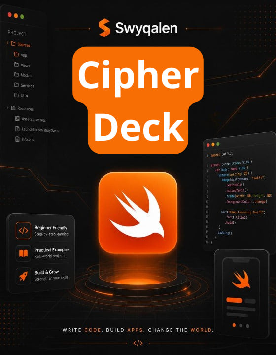 Swyqalen Cipher Deck with Swift logo on a dark background