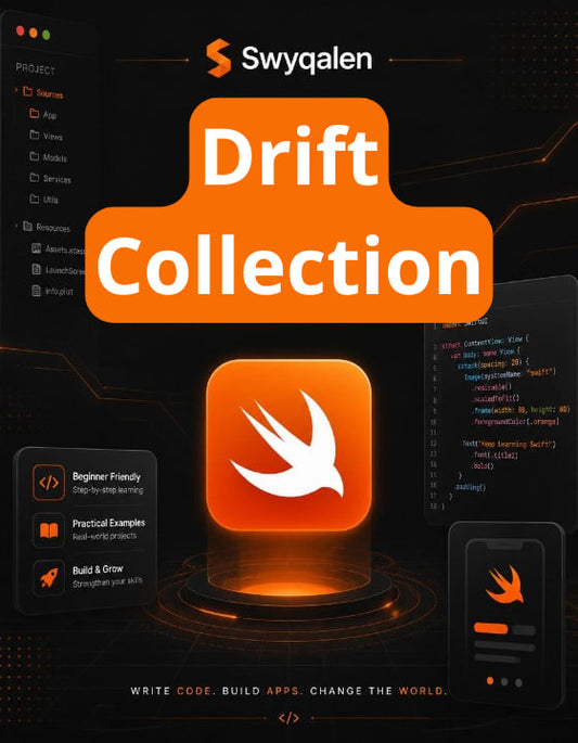 Swyqalen Drift Collection with Swift logo on a dark background