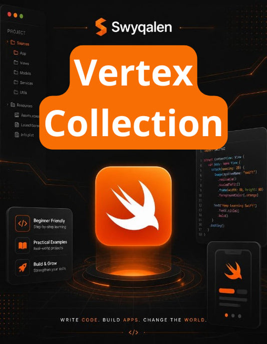 Swyqalen Vertex Collection with Swift logo on a dark background